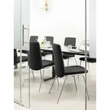 Polsterstuhl STRESSLESS "Laurel", schwarz (schwarz paloma, chrom glänzend), B:57cm H:92cm T:59cm, Leder PALOMA: PALOMA ist ein durchgefärbtes Semianilin-Möbelleder mit natürlicher Narbung., Stühle, Polsterstuhl, Low Back, Größe M, mit Beinen aus Stahl in Chrom glänzend