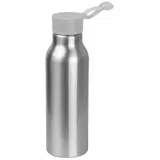 MacMa Alu Trinkflasche / Füllvermögen von 600 ml / mit silbergrauen Silikondeckel