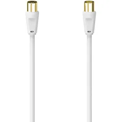 HAMA Antennen-Kabel, Koax-Stecker - Koax-Kupplung, vergoldet, 5,0 m, 100 dB