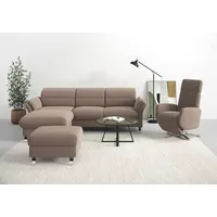 sit&more Ecksofa »Grenoble L-Form mit Federkern«, wahlweise mit Bettfunktion, Bettkasten, Arm- und Kopfteilverstellung