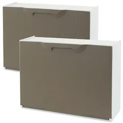 2er-Set Schuhregale WellHome Unika aus Polypropylen in Braun