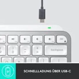 Logitech MX Keys Mini for Business Tastatur (kabellos, weiß, Logi Bolt, USB/Bluetooth, DE (920-010598)