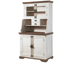 MASSIVMOEBEL24.DE Buffet Mango 106 x 60 x 196 cm Weiß