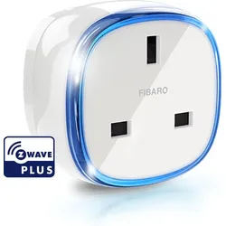 FIBARO Wall Plug / Z-Wave Plus Smart Home Steckdose Plug mit Leistungsmessung Typ G White