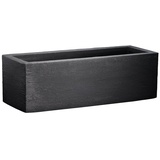 Dehner Blumenkasten Palermo, Schieferoptik, ca. 80 x 27 x 30 cm, Kunststoff, anthrazit, Grau