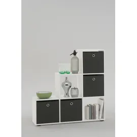 FMD Raumteilerregal Mega 2 0 x 0 x 0 cm Weiß