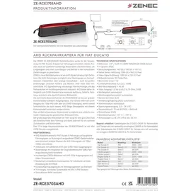 Zenec ZE-RCE3703AHD Rückfahrkamera
