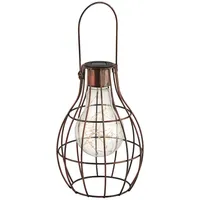 SmartGarden Laterne Glas/Metall 26 cm Solarlicht schwarz