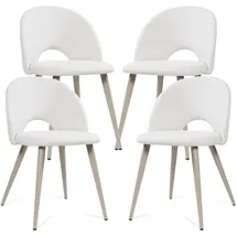 [en.casa] Esszimmerstuhl Karijoki Webstoff Beige 4er Set