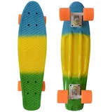 muwo Cruiser Penny Board Mini Skateboard im Retro-Stil mit PU-Rädern, 55 cm Länge für Anfänger und Profis (gelb)