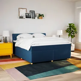 vidaXL Boxspringbett 180 x 200 cm Blau