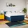 vidaXL Boxspringbett 180 x 200 cm Blau