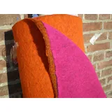 Walkloden Doubleface Stoff - pink/orange