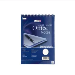 HAMELIN Stenoblock Office, A5, 40 Blatt, 60 g/m2, liniert, mit Spiralbindung, Mittellinie