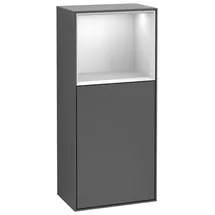 Villeroy & Boch Villeroy und Boch Finion Seitenschrank F500MTGK 41,8x93,6x27cm, links, Regal oben White Matt, Anthracite matt