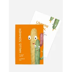 Einladung zum Sommerfest selbst gestalten mit Spruch und Fotos im Onlinedesigner bei Meine-Kartenmanufaktur.de