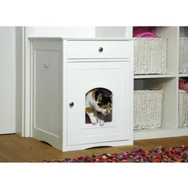 Dobar Mohrle Katzenschrank 52 x 48 x 63 cm Weiß