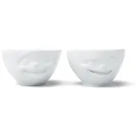 Fiftyeight PRODUCTS / Schälchen-2er Set „Lachend & Zwinkernd“ (Porzellan,