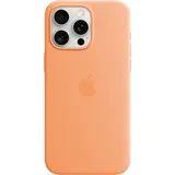 Apple Silikon Case mit MagSafe für iPhone 15 Pro Max Sorbet Orange (MT1W3ZM/A)