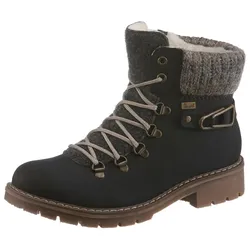 Winterstiefelette, Winterboots, Schnürboots mit Strickrand und -TEX, Gr. 38, nachtblau-grau, , 20975040-38
