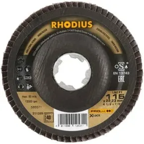 RHODIUS PROline LSZ F1 X-LOCK Fächerschleifscheibe 125 x 22,23 mm K40