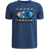 Under Armour Tech Graphic SS blue lumos lime XL