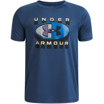 Under Armour Tech Graphic SS blue lumos lime XL