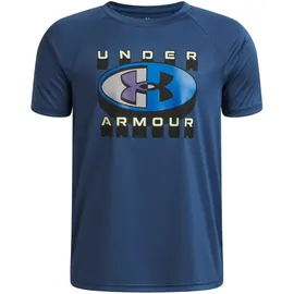 Under Armour Tech Graphic SS blue lumos lime XL