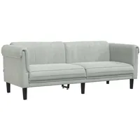 VidaXL Sofa 3-Sitzer Hellgrau Samt