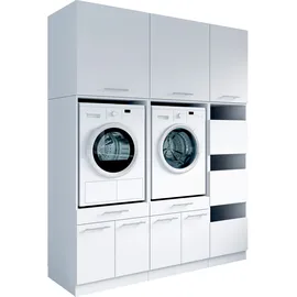 laundreezy Mehrzweckschrank-Set 186 x 238 x 68 cm Weiß