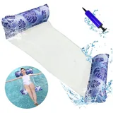 Mutig Luftmatratze Luftmatratze XL, Wasserhängematte Pool Erwachsene, Pool Spielzeug, (4 in1 Wasser Pool Zubehör Spaß Aufblasbarer Wasserspielzeug Hängematte, 1-St Poolmatratze mit ergonomischem Design, Große Lastkapazität, Kompakt & Tragbar, für Pool und Strand) lila