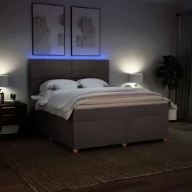 vidaXL Boxspringbett 180 x 200 cm Taupe