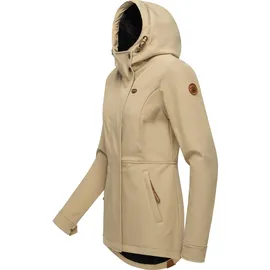 Ragwear Damen Sotfshelljacke Übergangsjacke mit Teddyfleece-Kapuze Yba Intl Taupe24 Gr. XL - XL
