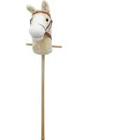 Vedes SpielMaus Holz Plüsch Steckenpferd mit Sound, weiß, 98