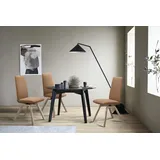 Polsterstuhl STRESSLESS "Laurel", braun (taupe paloma, schwarz), B:49cm H:105cm T:60cm, Leder PALOMA: PALOMA ist ein durchgefärbtes Semianilin-Möbelleder mit natürlicher Narbung., Stühle, Polsterstuhl, High Back, Größe L, mit schräggestellten Beinen in Schwarz