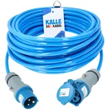 CEE-Verlängerung 230V H07BQ-F 3G 2,5 mm2 Vollpur-Premium-Leitung von KALLE DAS KABEL für Industrie BAU Boot Womo Camping 15 Meter