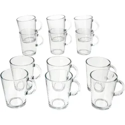 Ritzenhoff Coredo 12x Teegläser mit Henkel 250ml H10,5cm Trink-Glas klar Kaffee