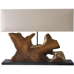 SALESFEVER Tischleuchte "Treibholz", braun (natur, beige), H: 59,00cm, Lampen, handgefertigt