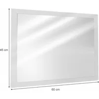 Vicco Badspiegel 45 x 60 cm Weiß -Badezimmerspiegel Spiegel Bad Hängespiegel