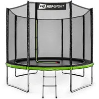 Trampolin 10ft (305cm) Hop-Sport HS-T10A mit Außennetz schwarz|grün 305 CM