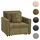 Mendler Schlafsessel HWC-L90 Cord 100 x 86 x 200 cm Grün mit Kissen