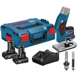 Bosch GKF 12V-8 12 V / 2x 4,0 Ah Akku + Ladegerät inkl. 2x Fräser in L-Boxx
