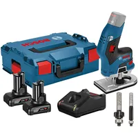 Bosch GKF 12V-8 12 V / 2x 4,0 Ah Akku + Ladegerät inkl. 2x Fräser in L-Boxx