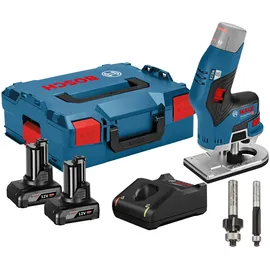 Bosch GKF 12V-8 12 V / 2x 4,0 Ah Akku + Ladegerät inkl. 2x Fräser in L-Boxx