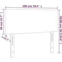 VidaXL LED Kopfteil Rosa 100x5x78/88 cm Samt