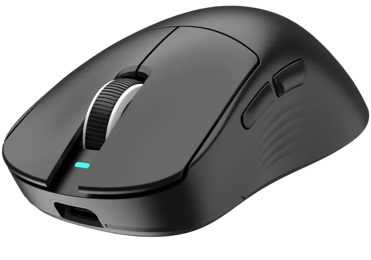 Neue kabellose Gaming-Maus Triadyn Play IO PixArt 3311 Dockingstation 12800 DPI für Spieler LED-Beleuchtung HUANO Schwarz