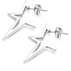 Paar Ohrstecker FIRETTI "Schmuck Geschenk Ohrschmuck Star", silber (edelstahlfarben), Ohrringe, Damen, Edelstahl
