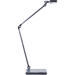 Schreibtischlampe LED Metall schwarz 73 cm verstellbar LACERTA