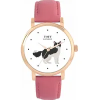 Toff London Schwarzweiss-La Perm Katzenuhr