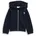 Mädchen Cropped Hoodie Sweatjacke mit Stickerei blau Uni Gr 104/110
